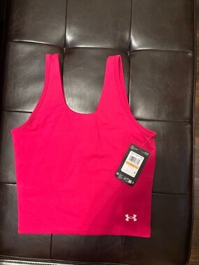 Under Armour Bright Pink Athletic Cropped Tank
